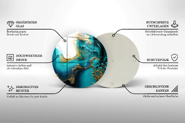 Chopping board Turquoise abstraction