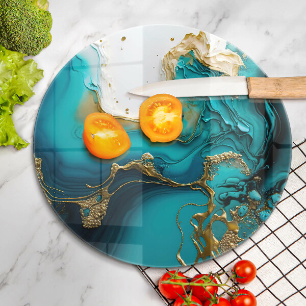 Chopping board Turquoise abstraction