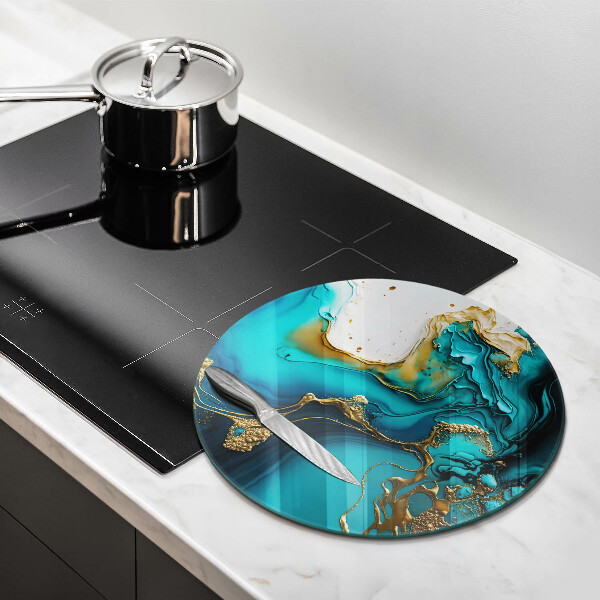 Chopping board Turquoise abstraction