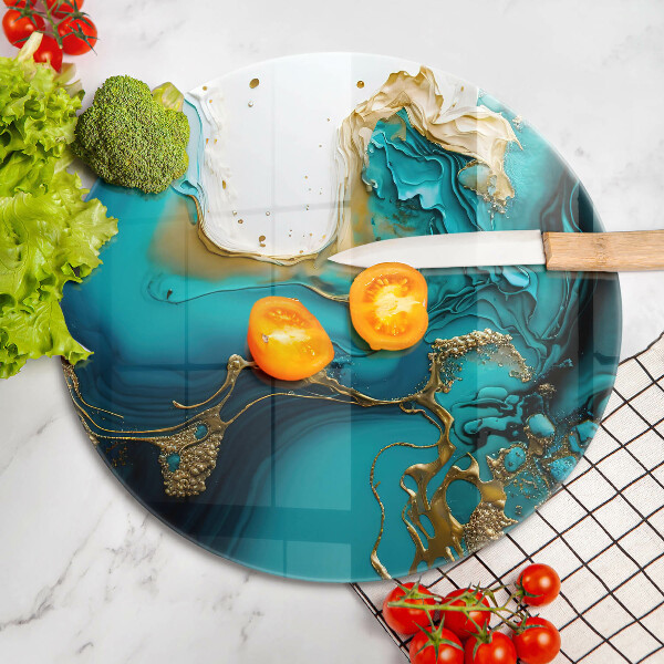 Chopping board Turquoise abstraction