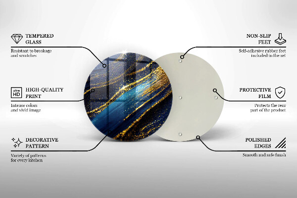 Chopping board Navy blue abstraction