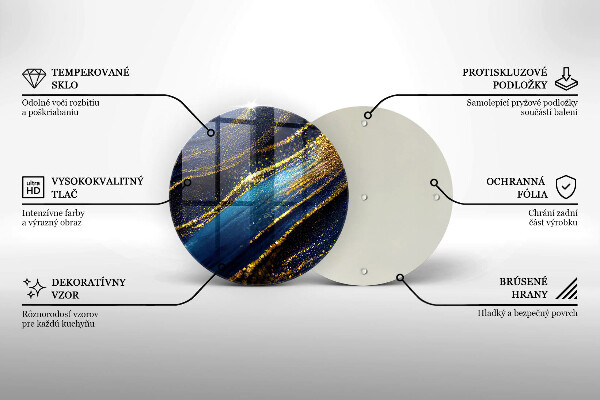 Chopping board Navy blue abstraction