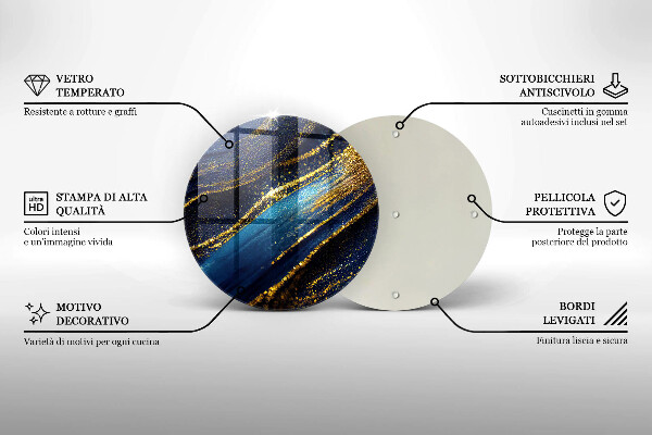 Chopping board Navy blue abstraction