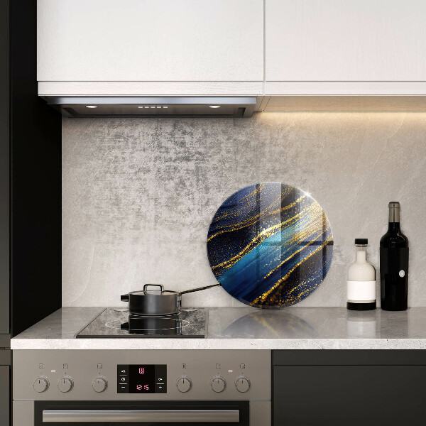 Chopping board Navy blue abstraction