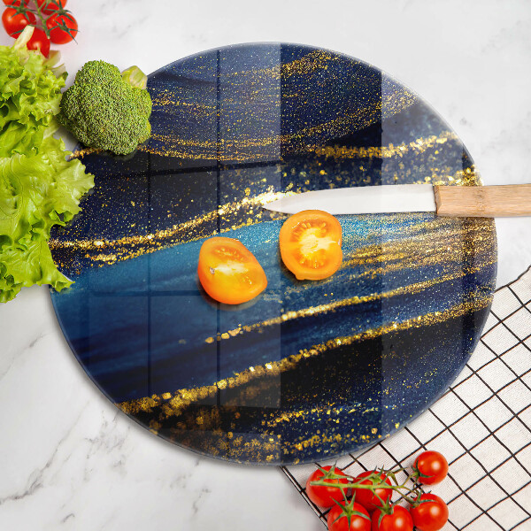 Chopping board Navy blue abstraction