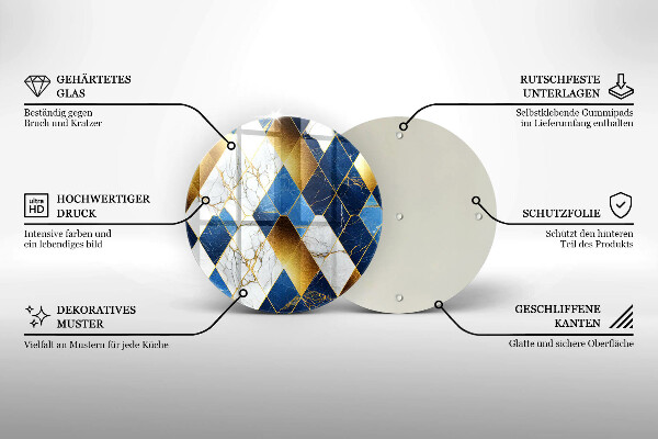 Chopping board Golden Rombs Marble