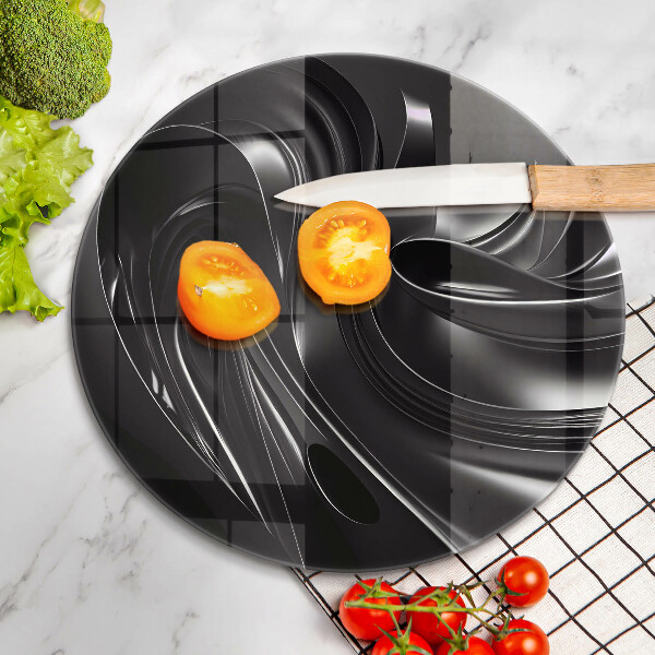 Chopping board Black mass abstraction