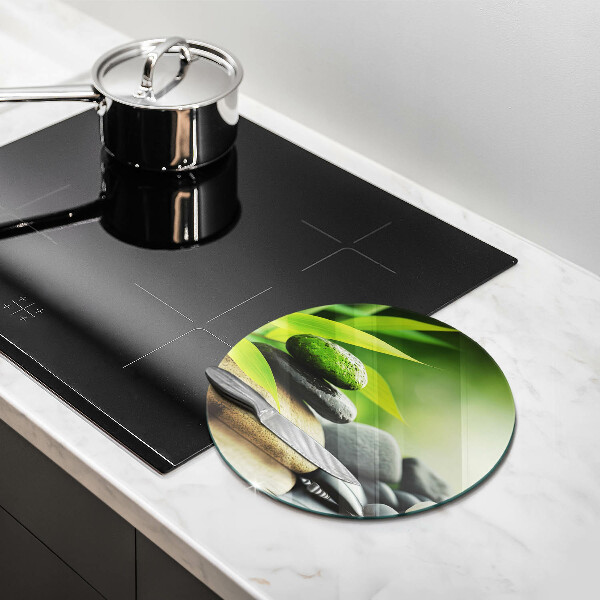 Chopping board Zen bamboo stones