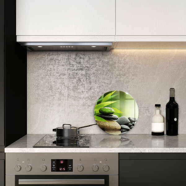 Chopping board Zen bamboo stones