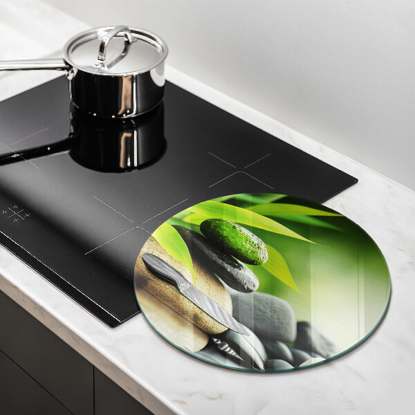 Chopping board Zen bamboo stones