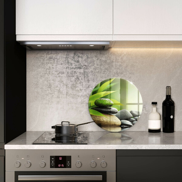 Chopping board Zen bamboo stones