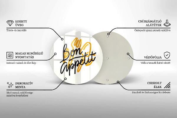 Chopping board The inscription Bon Appetit