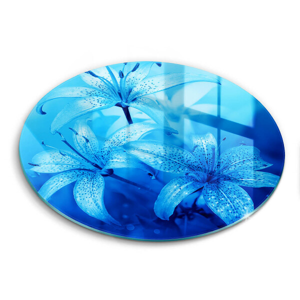 Chopping board Blue flowers