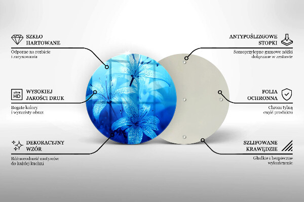 Chopping board Blue flowers