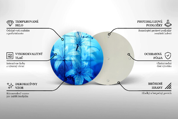 Chopping board Blue flowers