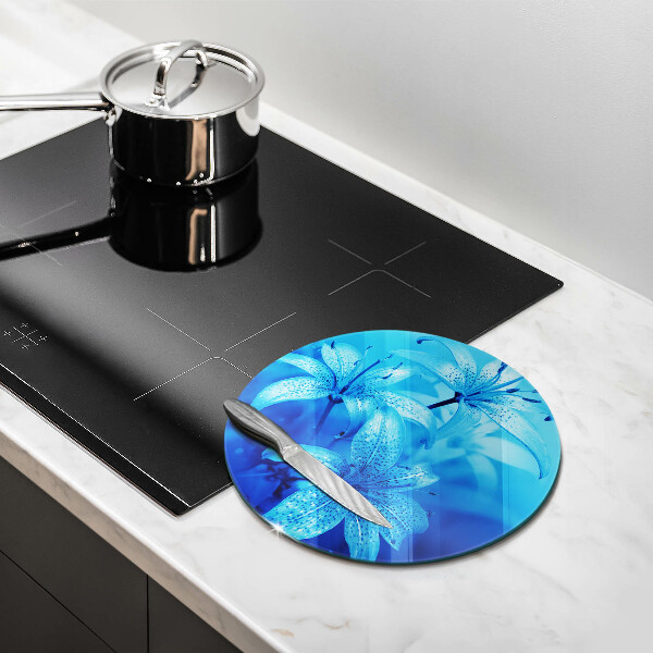 Chopping board Blue flowers