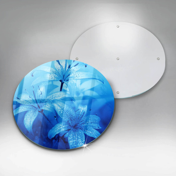 Chopping board Blue flowers