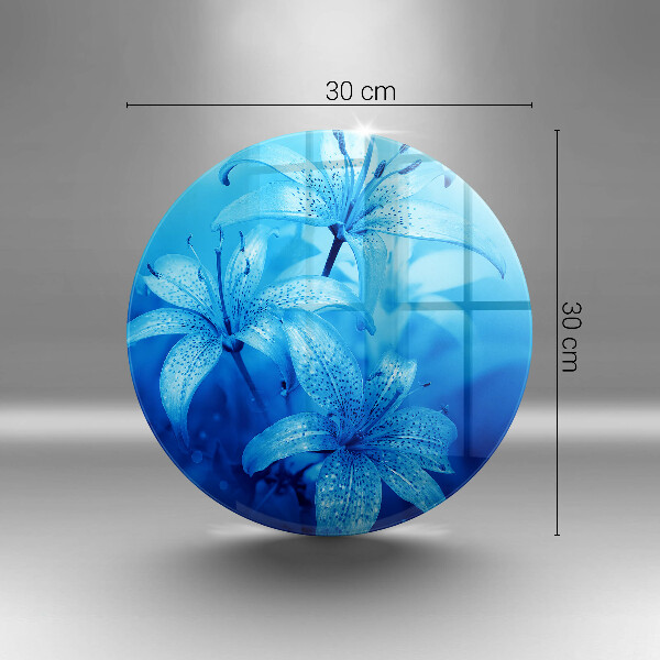 Chopping board Blue flowers