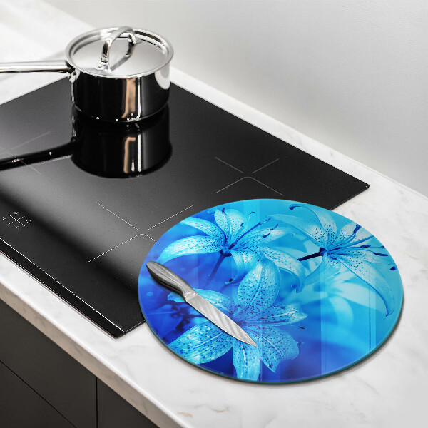 Chopping board Blue flowers