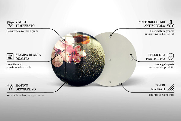 Chopping board Flowers stones zen