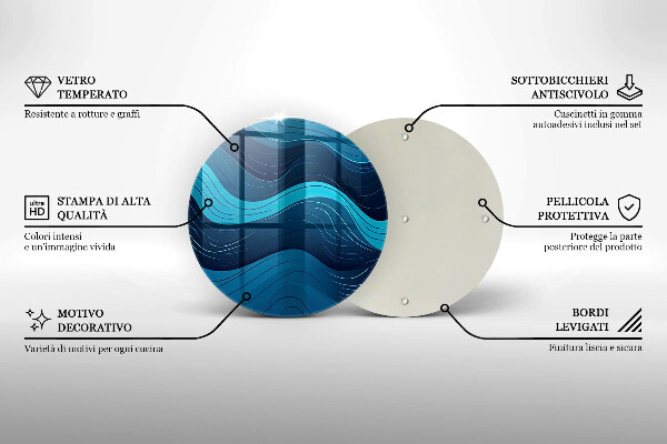 Chopping board Abstract waves