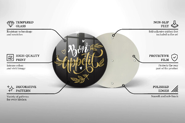 Chopping board The inscription Bon Appetit