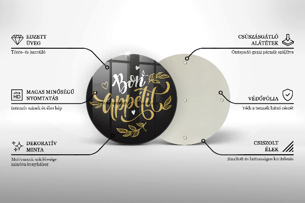 Chopping board The inscription Bon Appetit