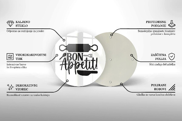 Chopping board The inscription Bon Appetit