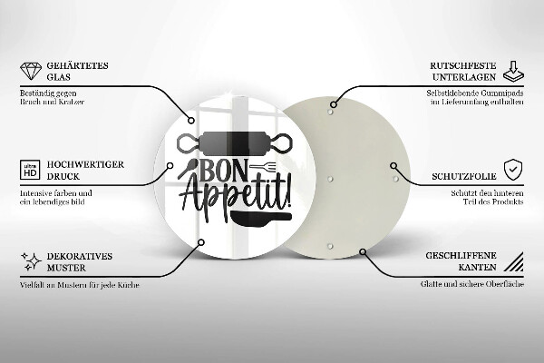 Chopping board The inscription Bon Appetit