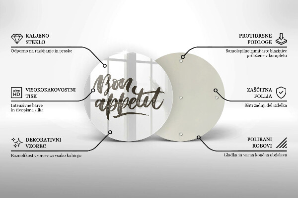 Chopping board The inscription Bon Appetit