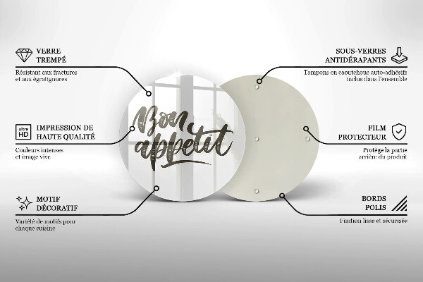 Chopping board The inscription Bon Appetit