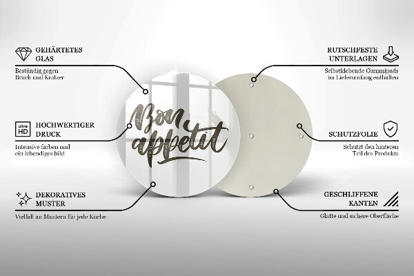 Chopping board The inscription Bon Appetit