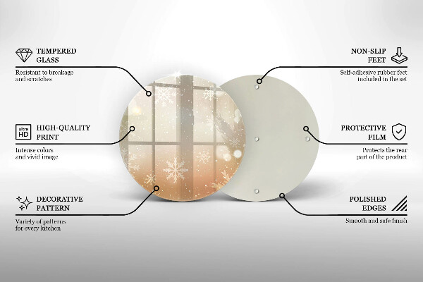 Chopping board Snowflakes