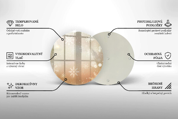 Chopping board Snowflakes