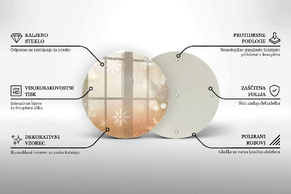 Chopping board Snowflakes