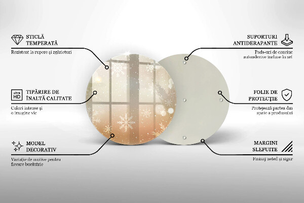 Chopping board Snowflakes