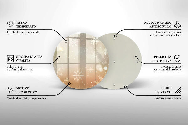 Chopping board Snowflakes