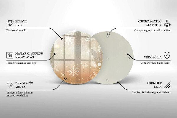 Chopping board Snowflakes
