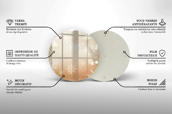 Chopping board Snowflakes