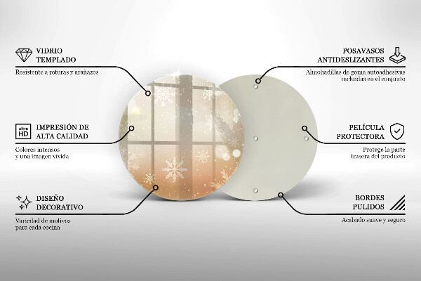 Chopping board Snowflakes
