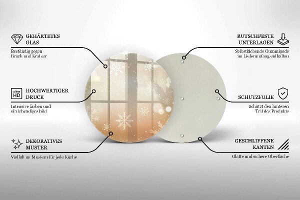 Chopping board Snowflakes