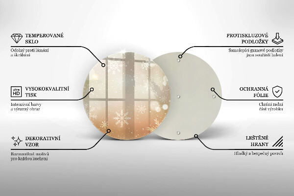 Chopping board Snowflakes