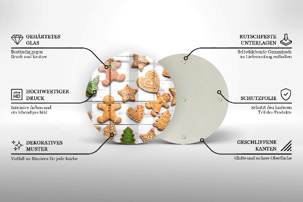 Chopping board Christmas gingerbread