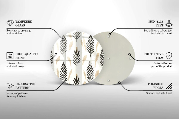 Chopping board Boho plants