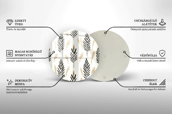 Chopping board Boho plants