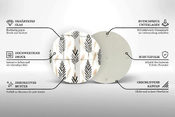 Chopping board Boho plants