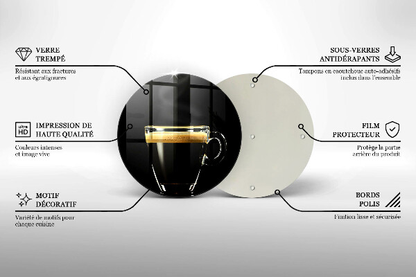Chopping board A glass of black coffee