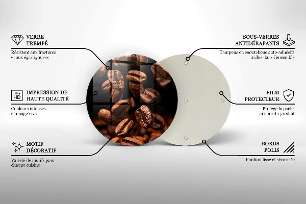 Chopping board Brown coffee beans