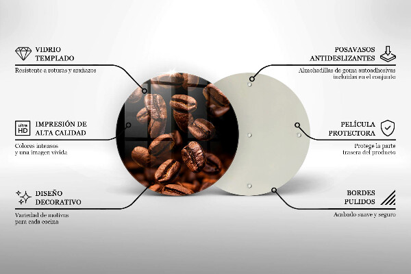 Chopping board Brown coffee beans