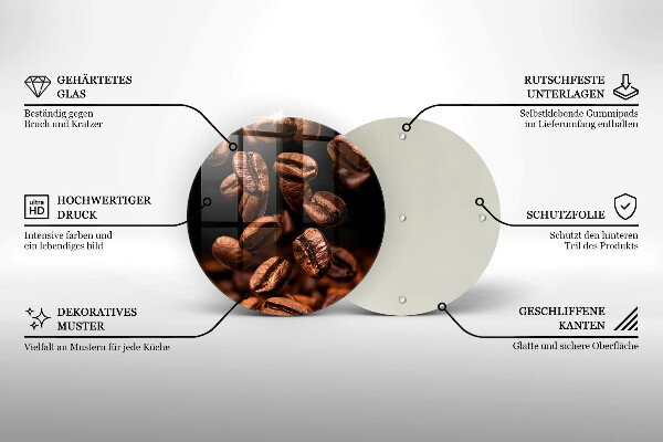 Chopping board Brown coffee beans